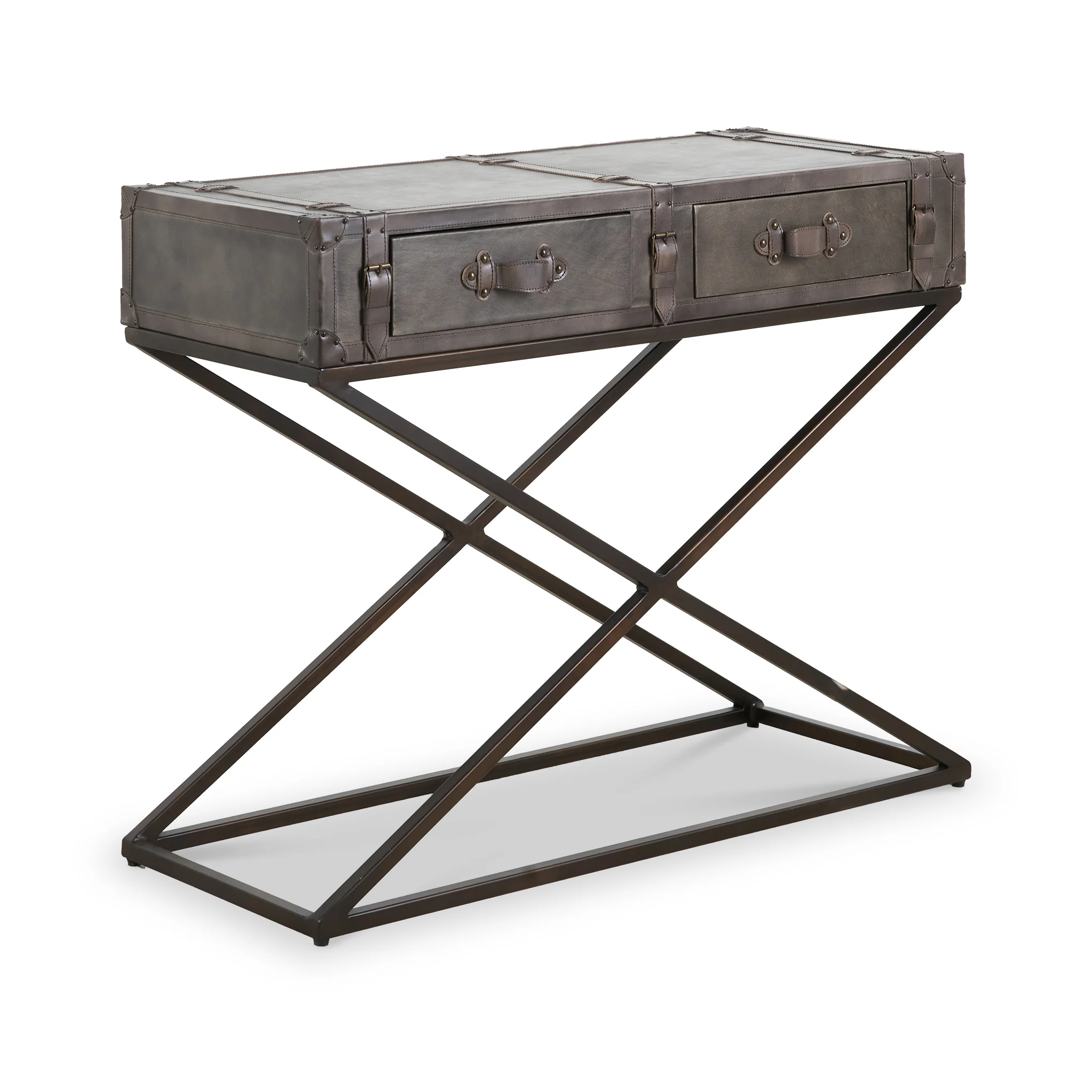 Adriano Leather Console Table