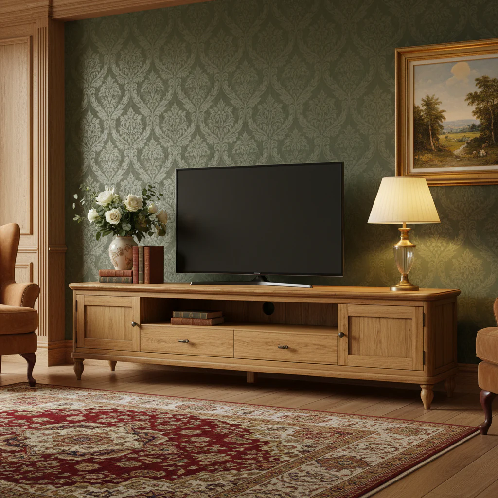 Alderley Oak 200cm Extra Wide TV Unit - Image 2