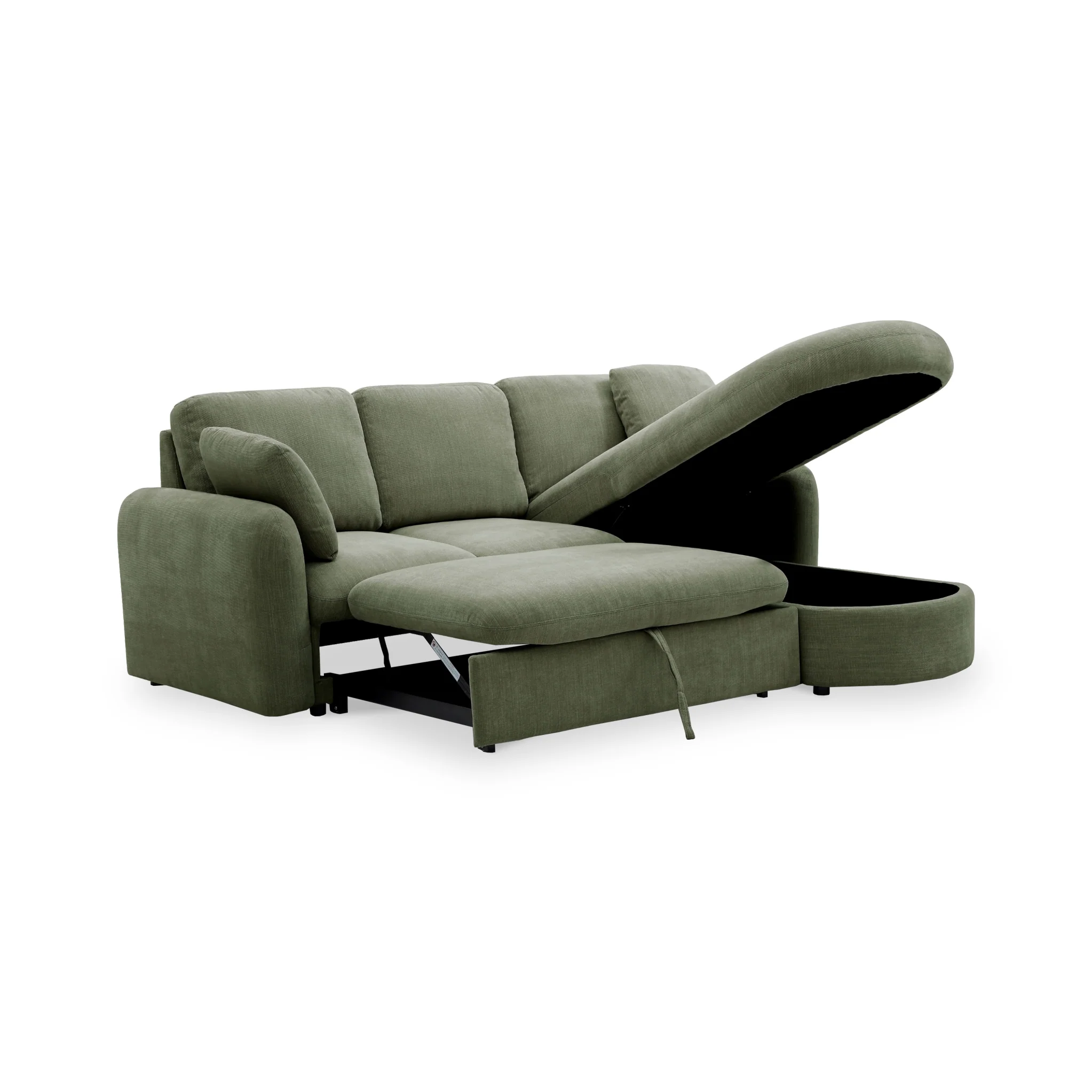 Belvere Curved Corner 3 Seater Sofa Bed - Image 9