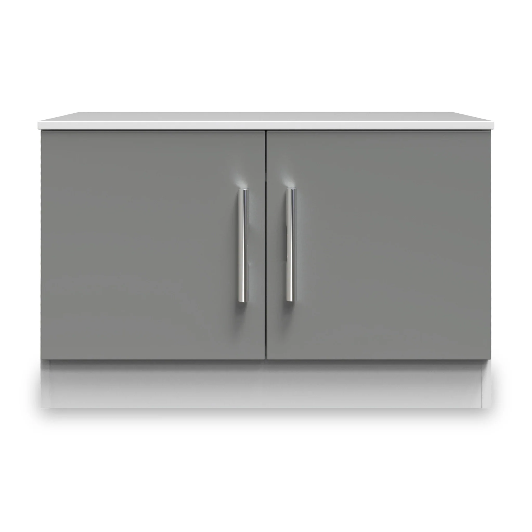 Blakely Grey and White Compact 2 Door TV Unit - Image 2