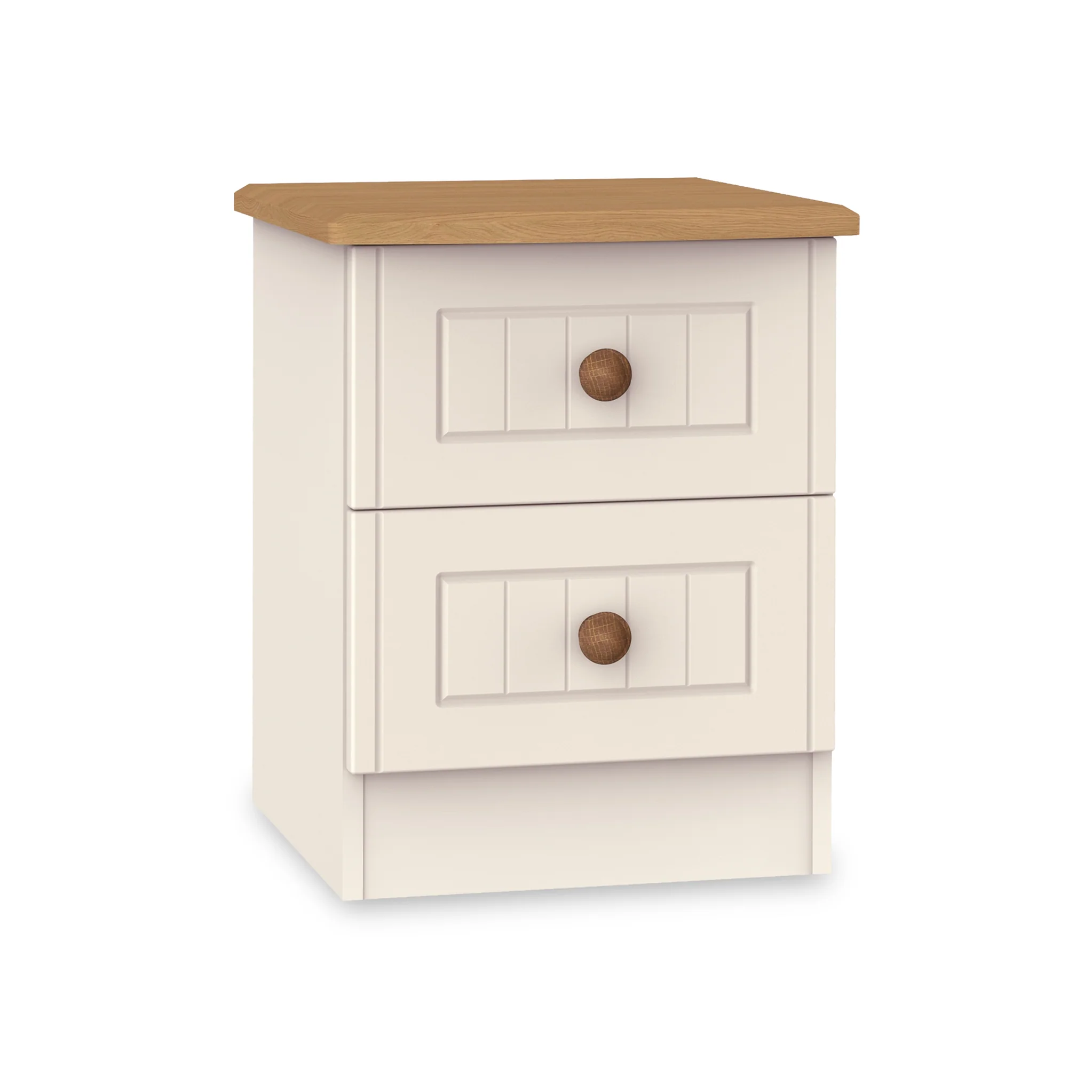 Brixham Cream 2 Drawer Bedside