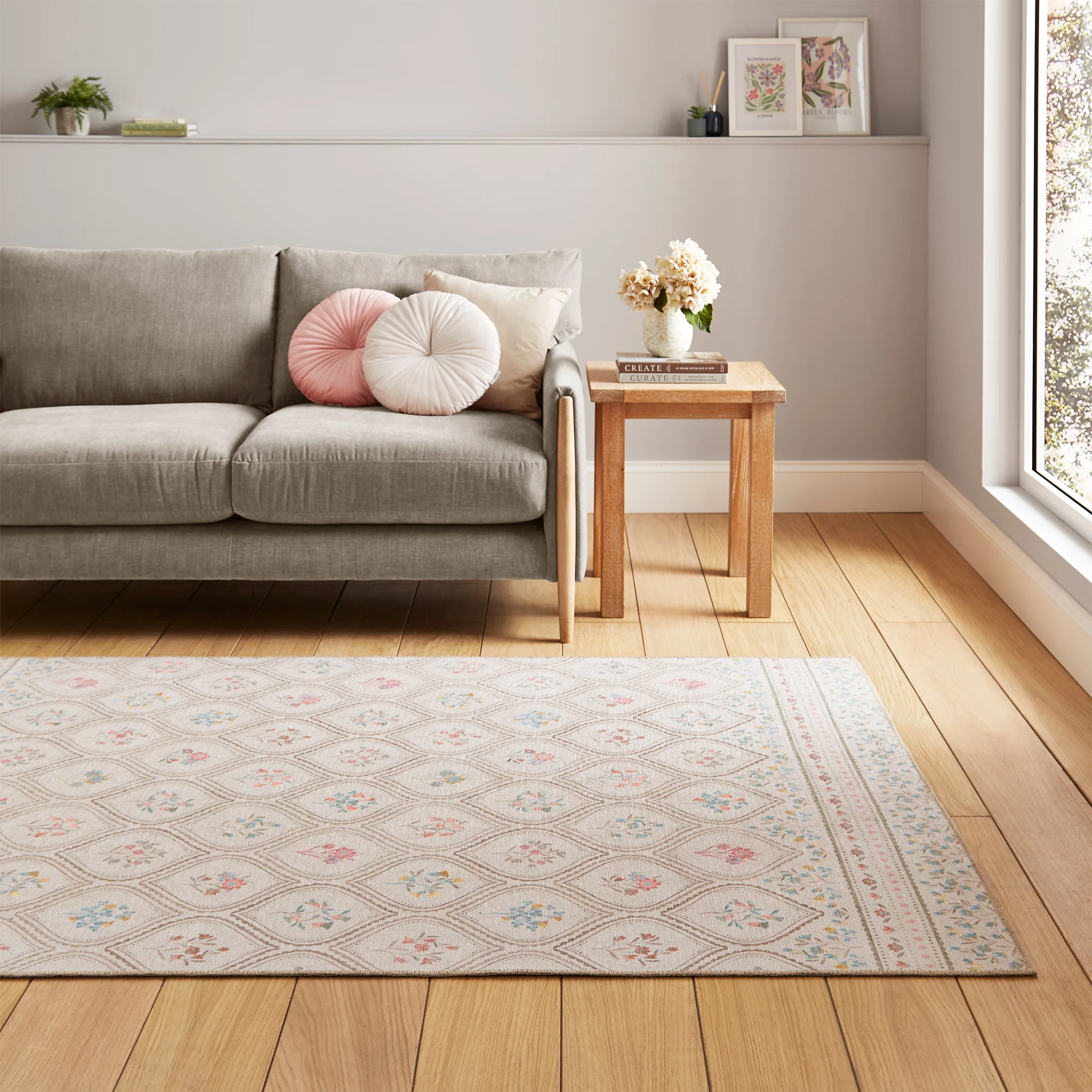 Cameo Floral Washable Rug - Image 11