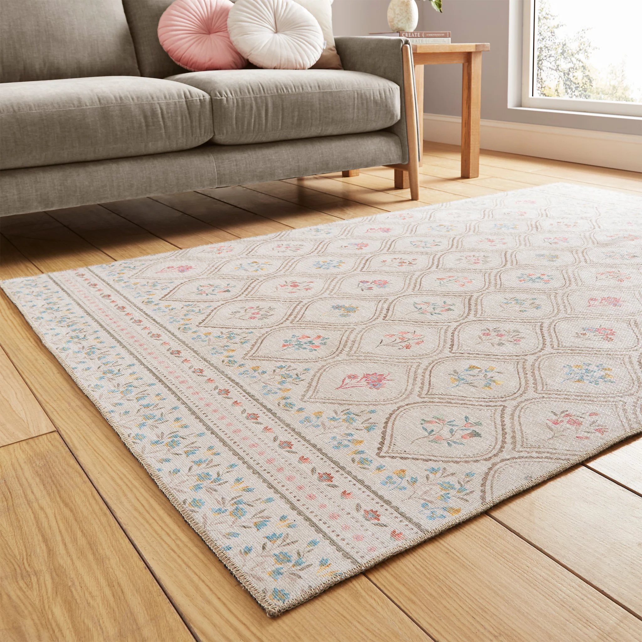 Cameo Floral Washable Rug - Image 12