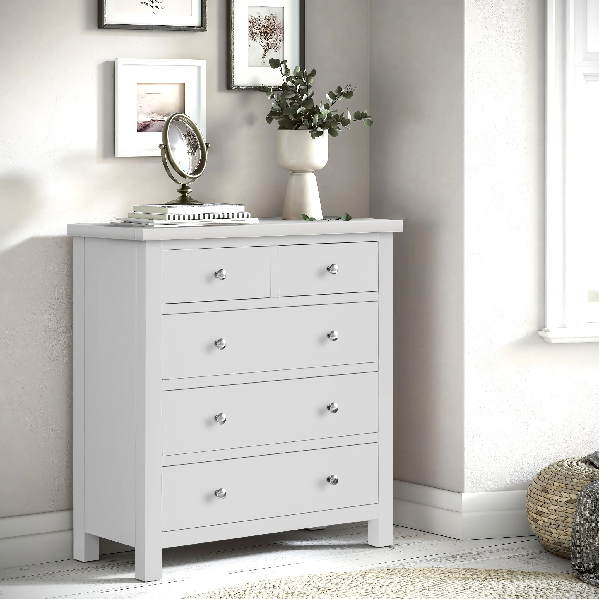 Cornish 2 Over 3 Drawer Chest - Image 4