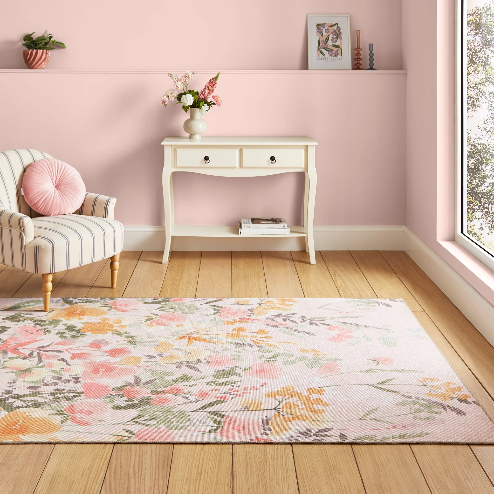Country Floral Washable Rug - Image 21
