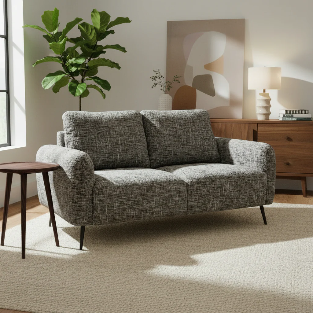 Delphine Multi-tonal Fabric 2 Seater Sofa - Image 2