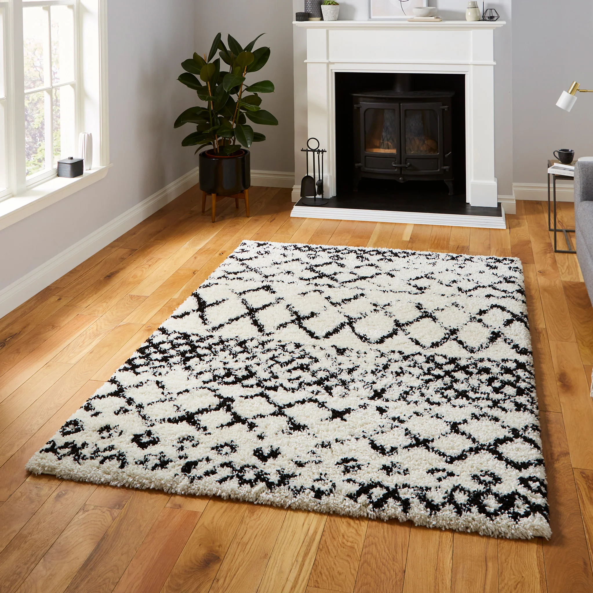 Durham Berber Abstract Shaggy Rug - Image 2