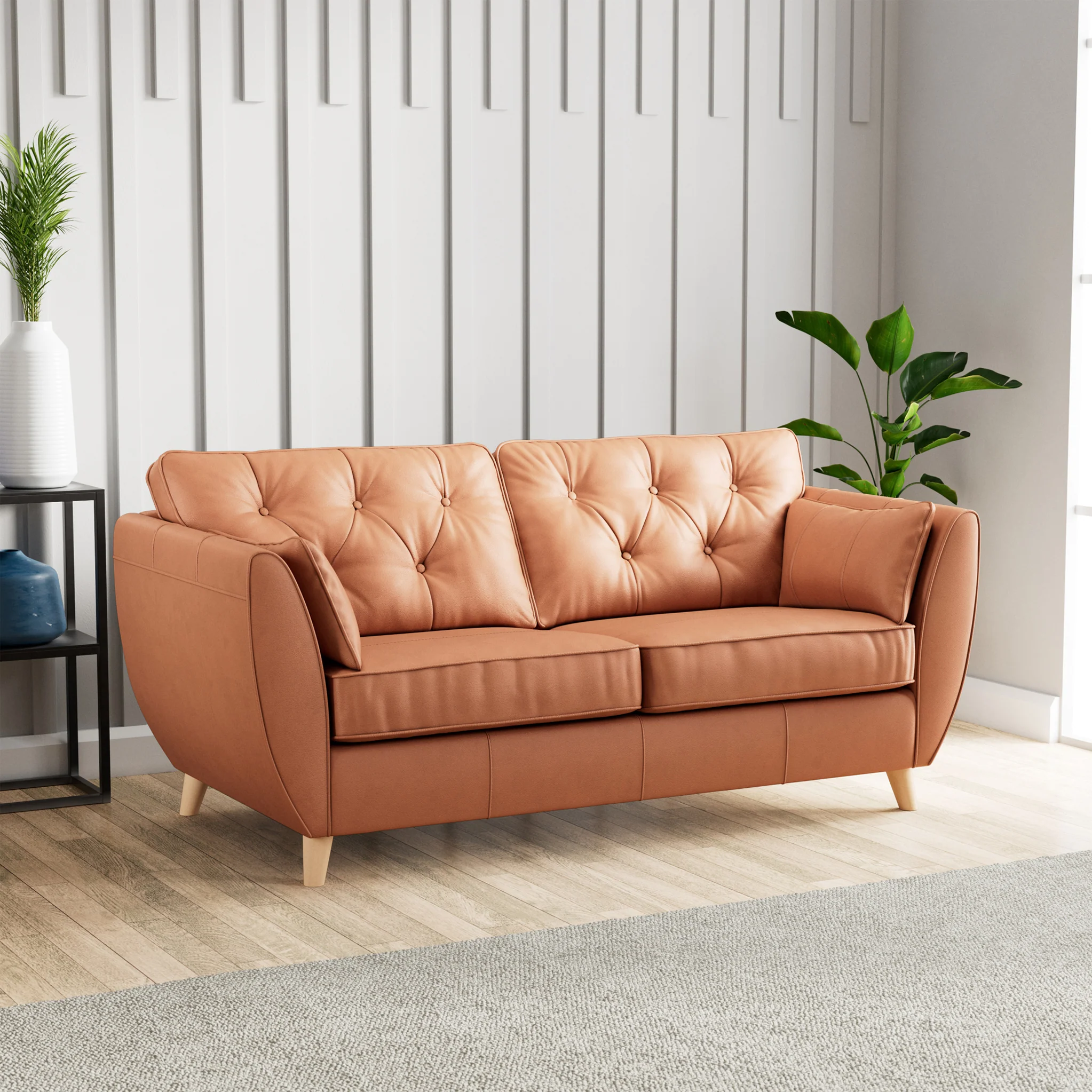 Edison Leather 3 Seater Sofa - Image 42
