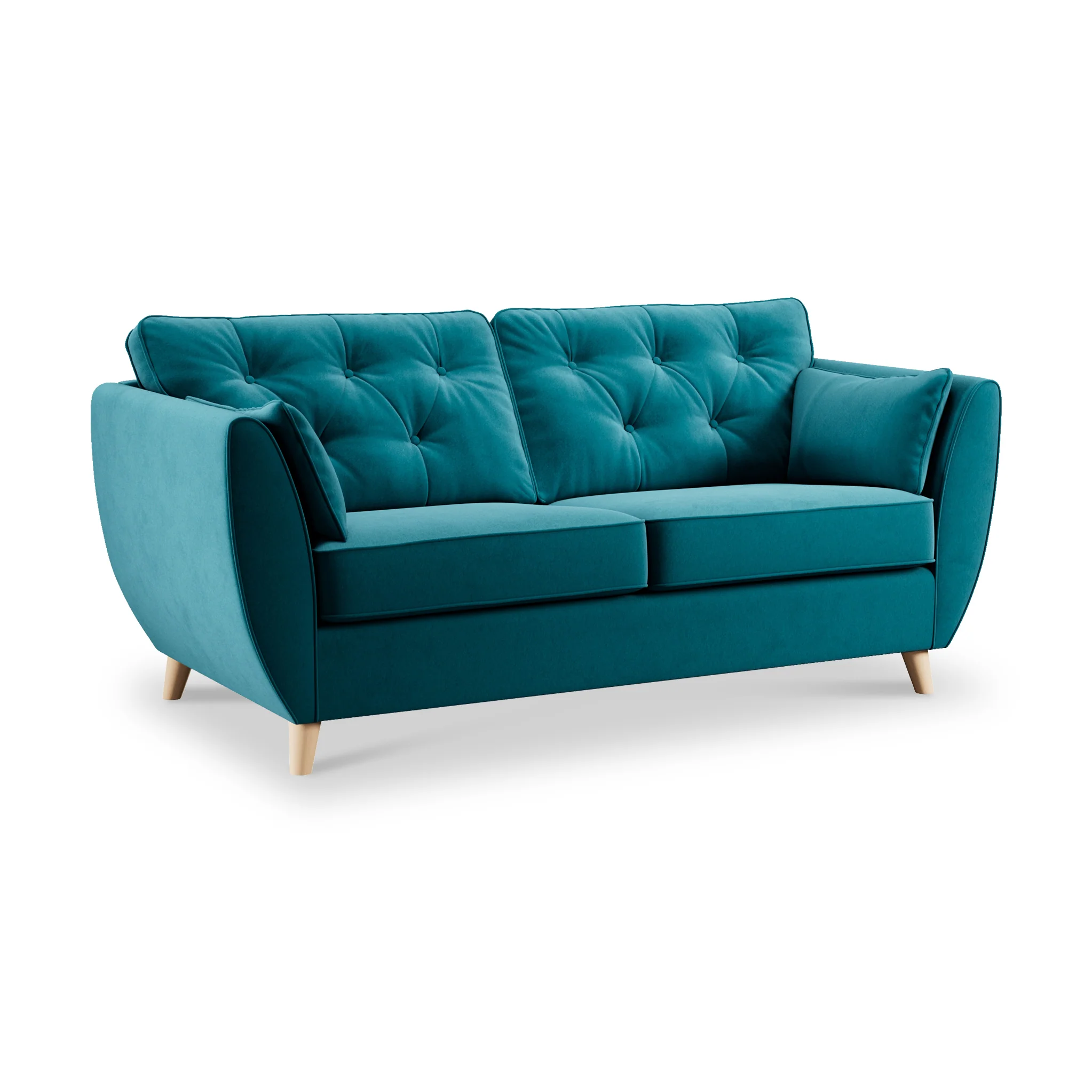 Edison Velvet 3 Seater Sofa - Image 4