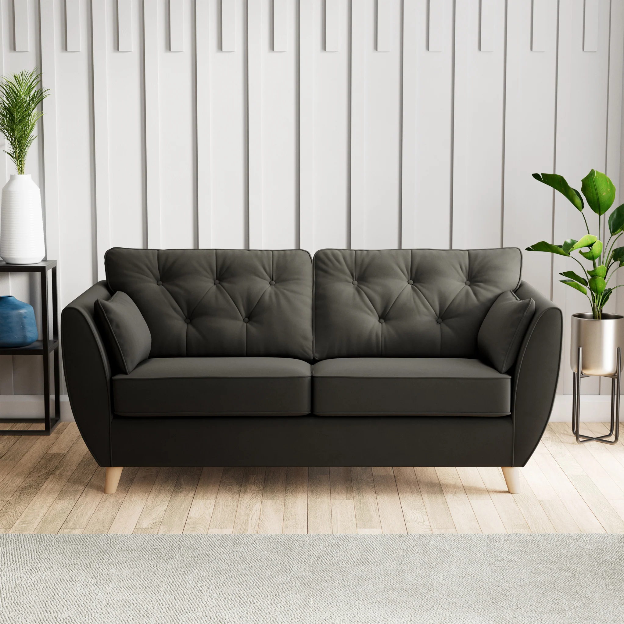 Edison Velvet 3 Seater Sofa - Image 66