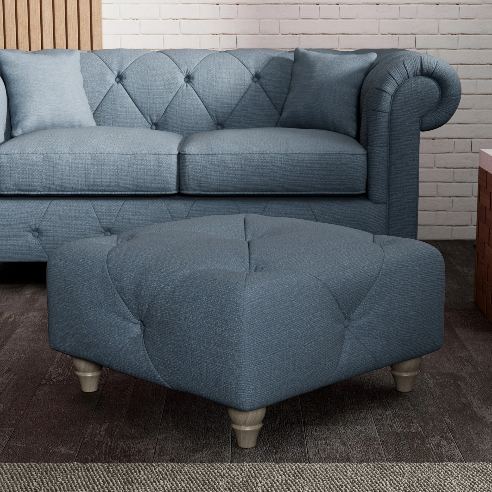 Everett Button Top Footstool - Image 7