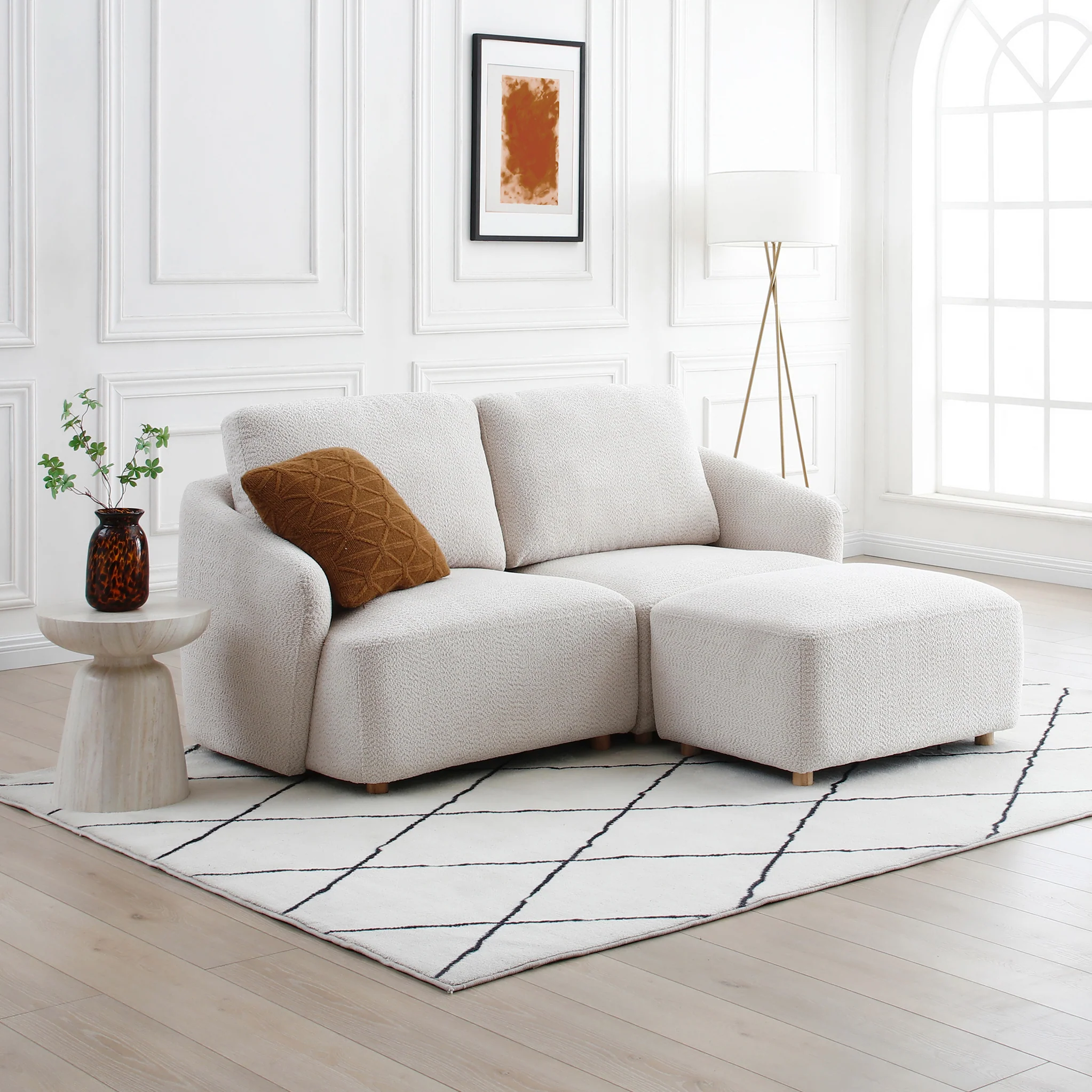 Fairfax Boucle Left Hand Facing Corner Lounge Chair - Image 5