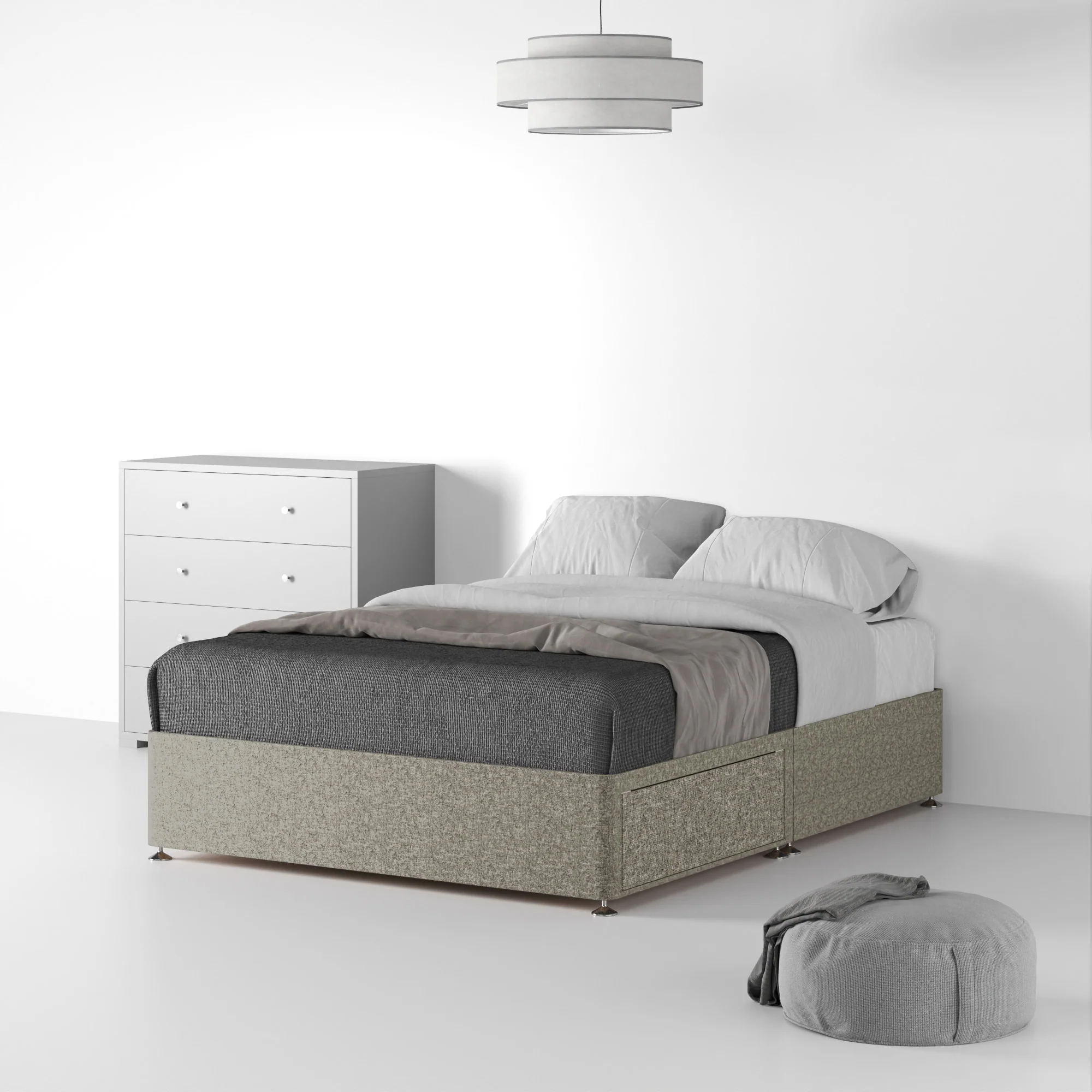 Farrow Linen Divan Bed Base - Image 13