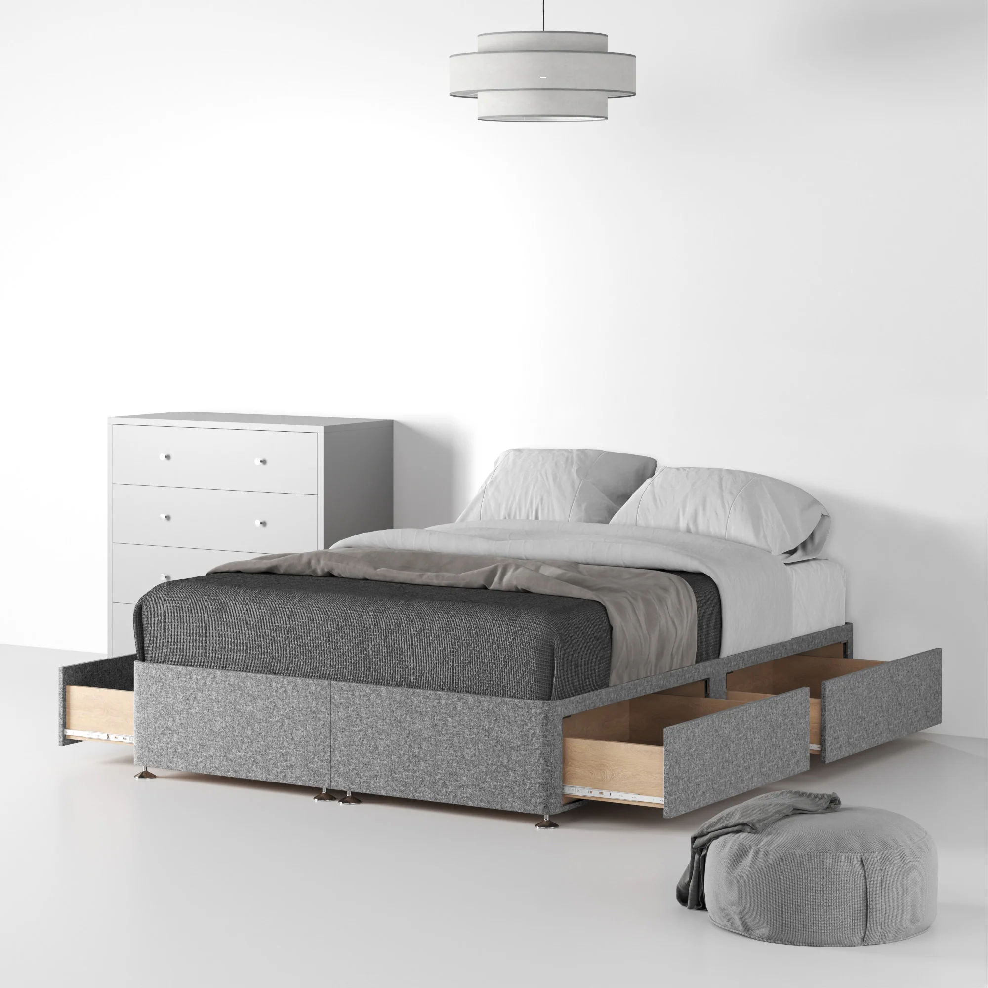 Farrow Linen Divan Bed Base - Image 33