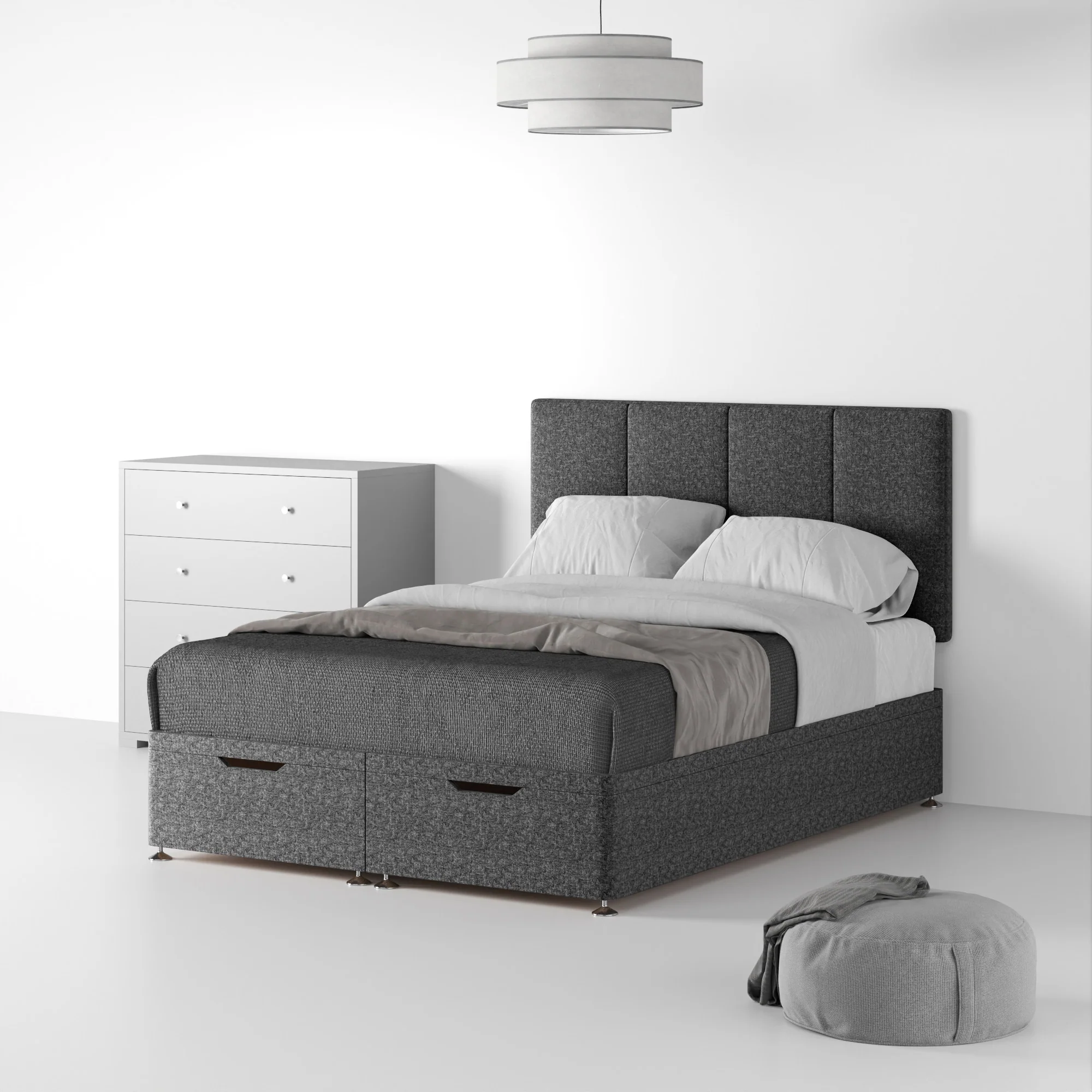 Farrow Piano Linen Divan Bed and Headboard - Image 40