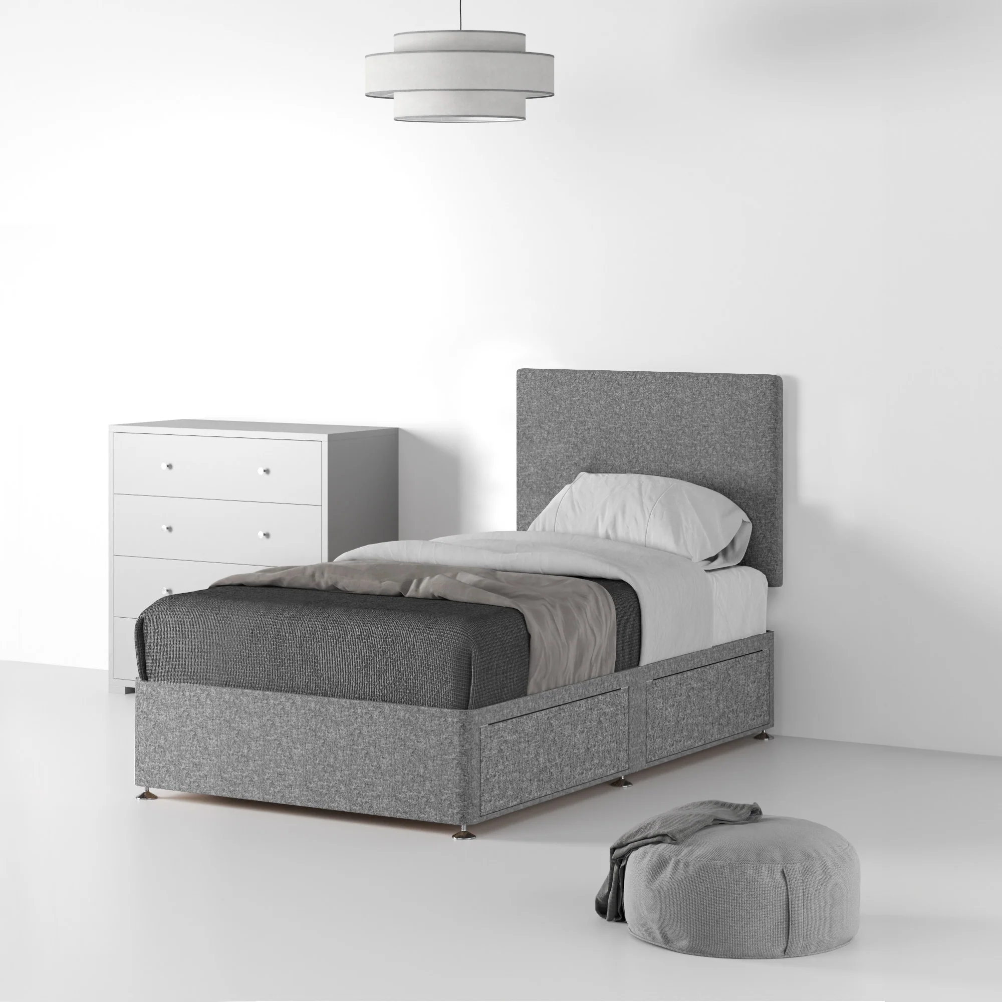 Farrow Standard Linen Divan Bed and Headboard - Image 20