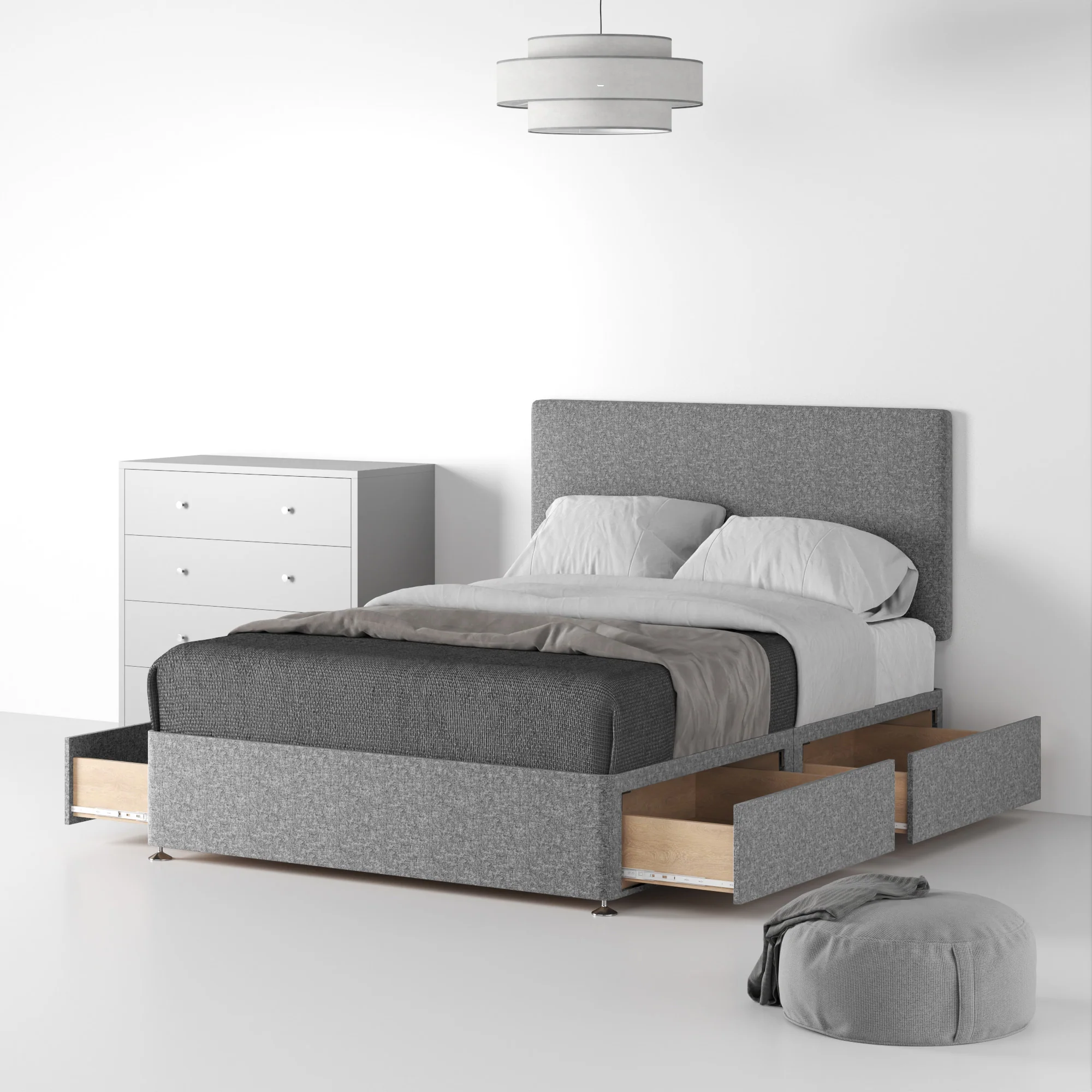 Farrow Standard Linen Divan Bed and Headboard - Image 33