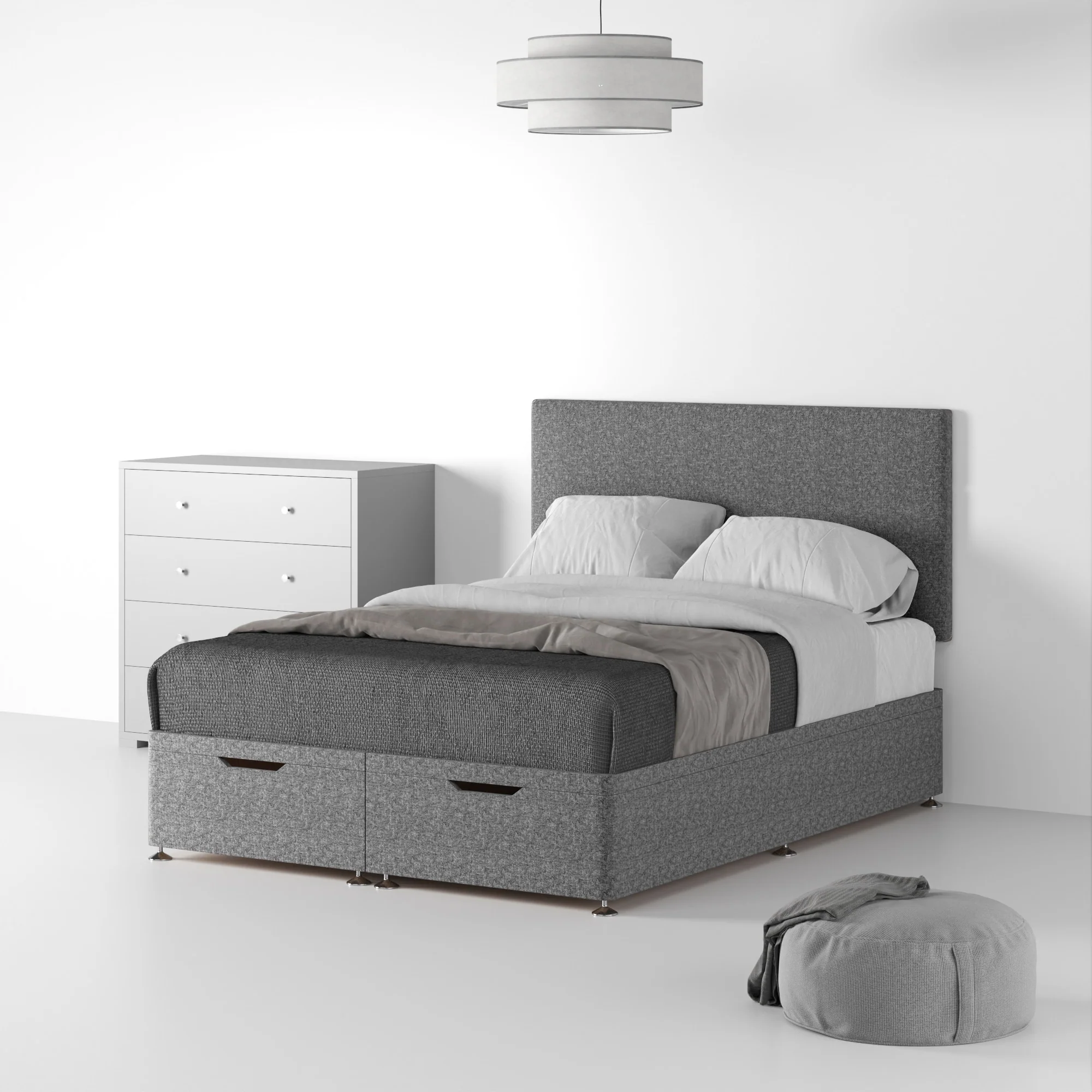 Farrow Standard Linen Divan Bed and Headboard - Image 53