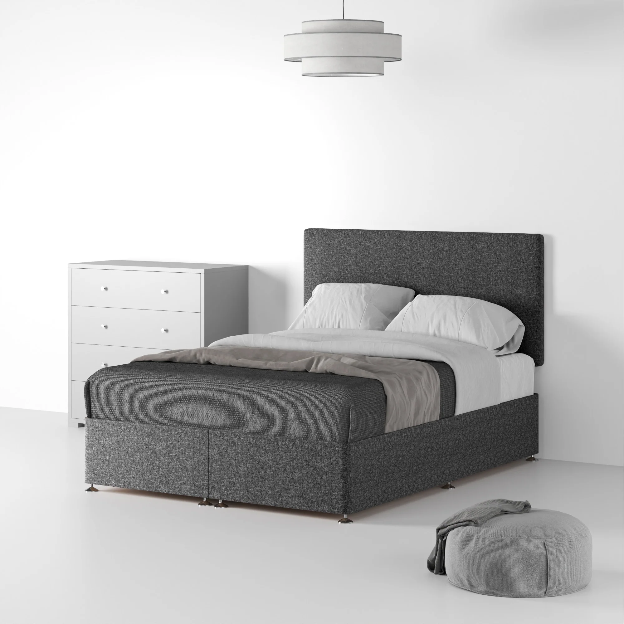 Farrow Standard Linen Divan Bed and Headboard - Image 7