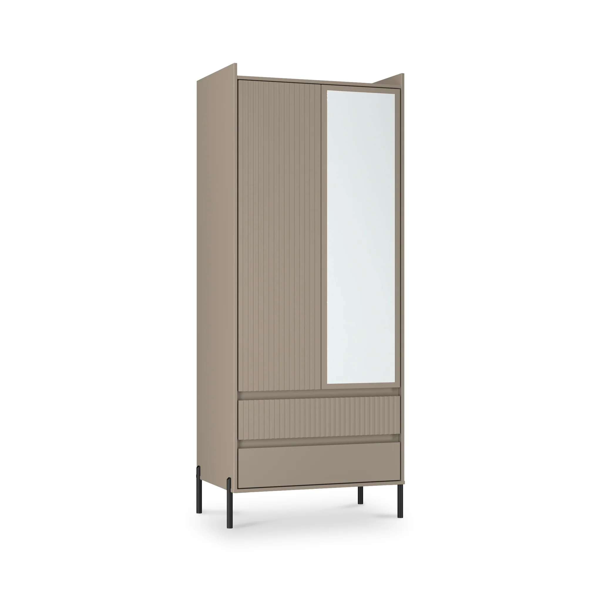 Kenton Double Mirrored Wardrobe With Drawers - Image 17