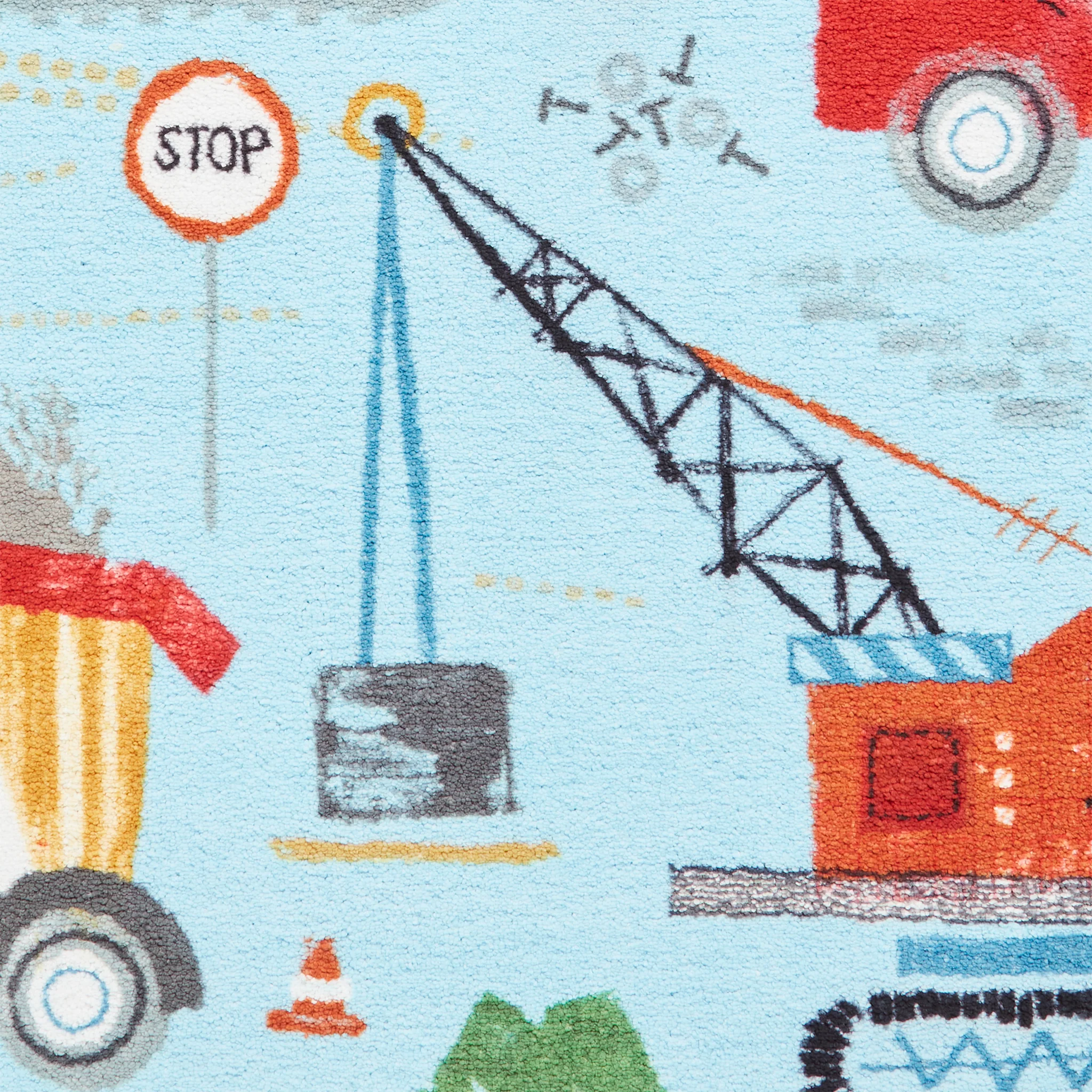 Kids Construction Washable Rug - Image 5