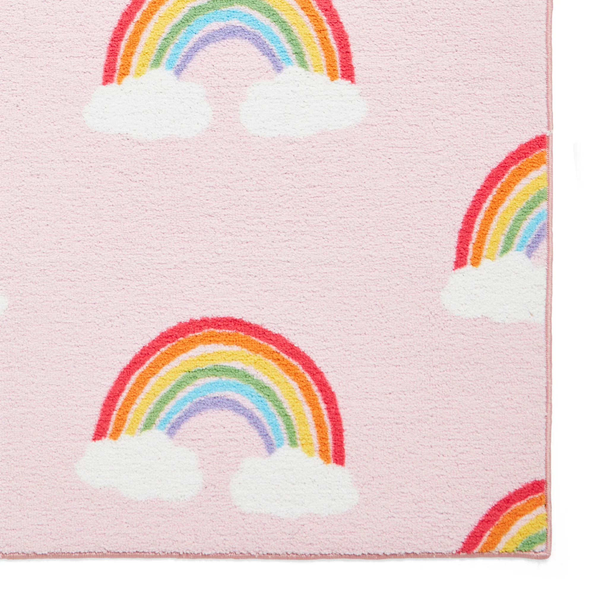 Kids Rainbow Hearts Washable Rug - Image 5
