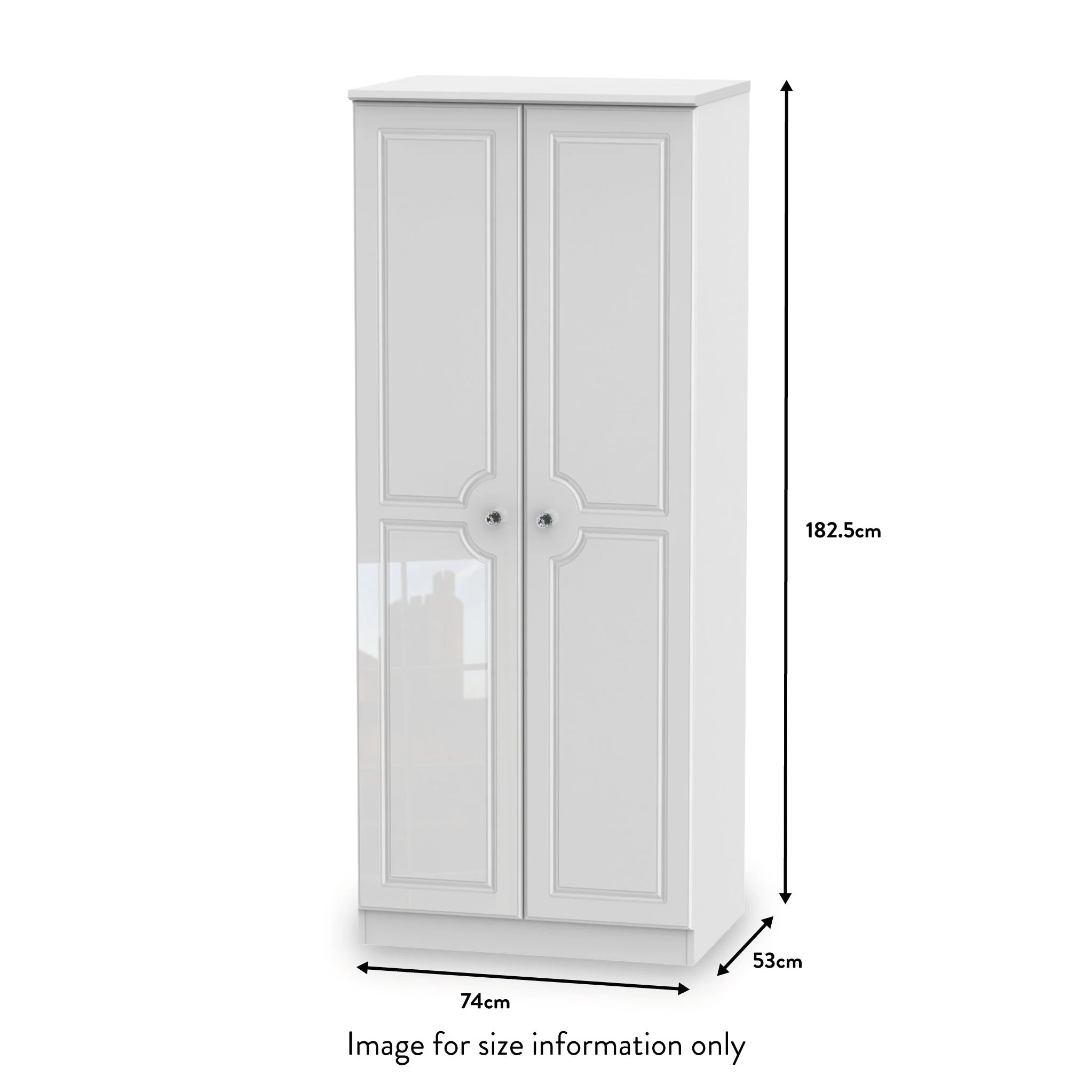 Kinsley White Gloss 3 Piece Bedroom Set - Image 14