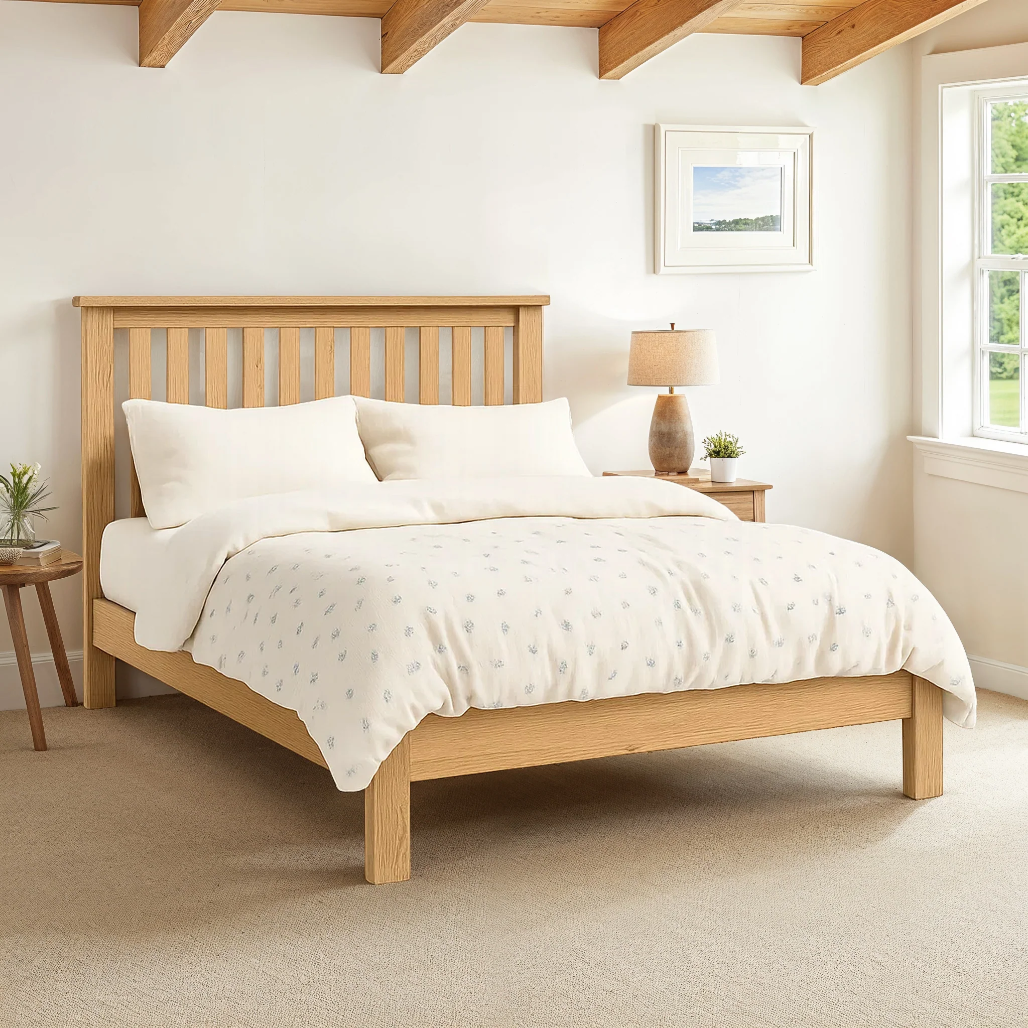 Lanner Oak Low Foot End Bed Frame
