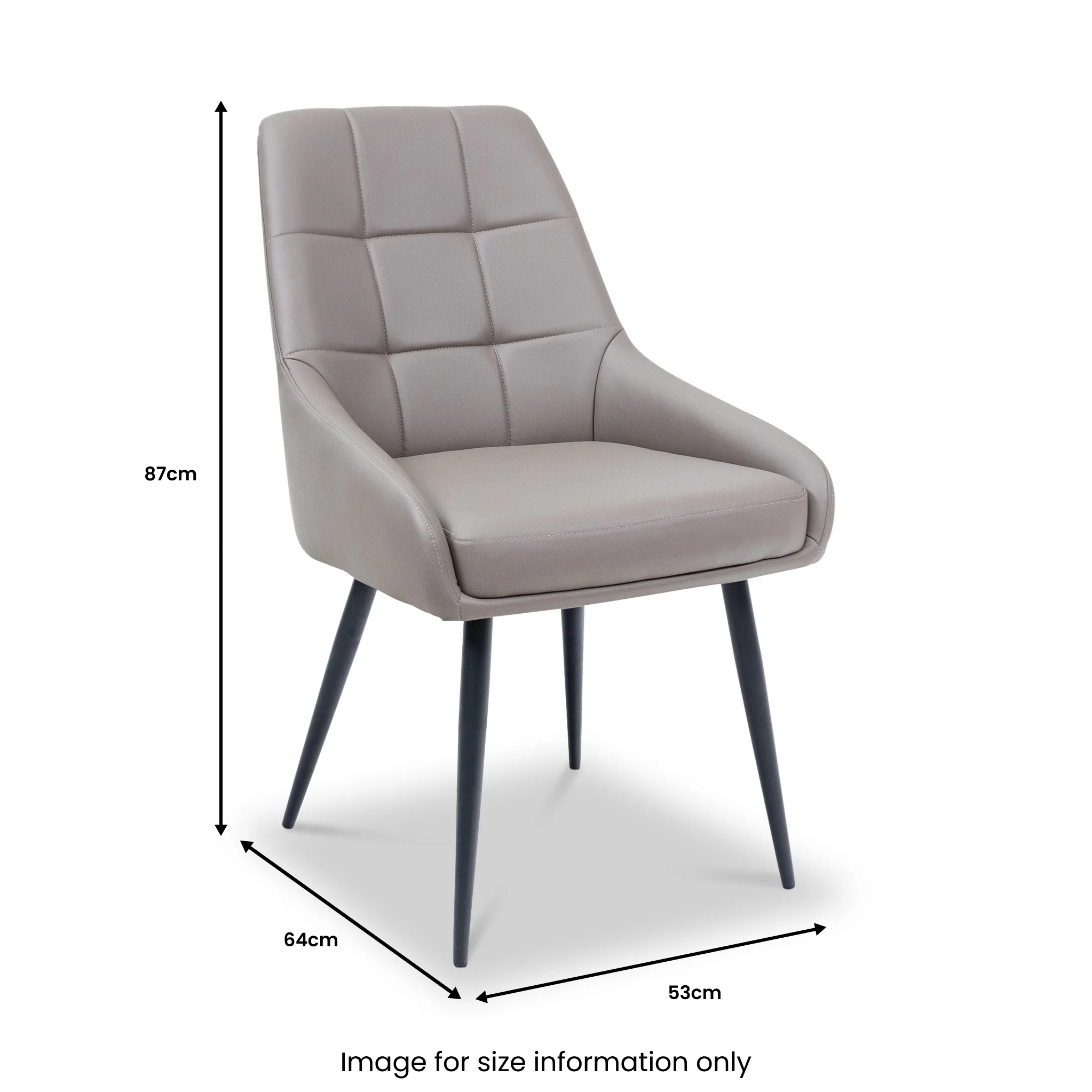 Marlo Faux Leather Fabric Dining Chair - Image 6