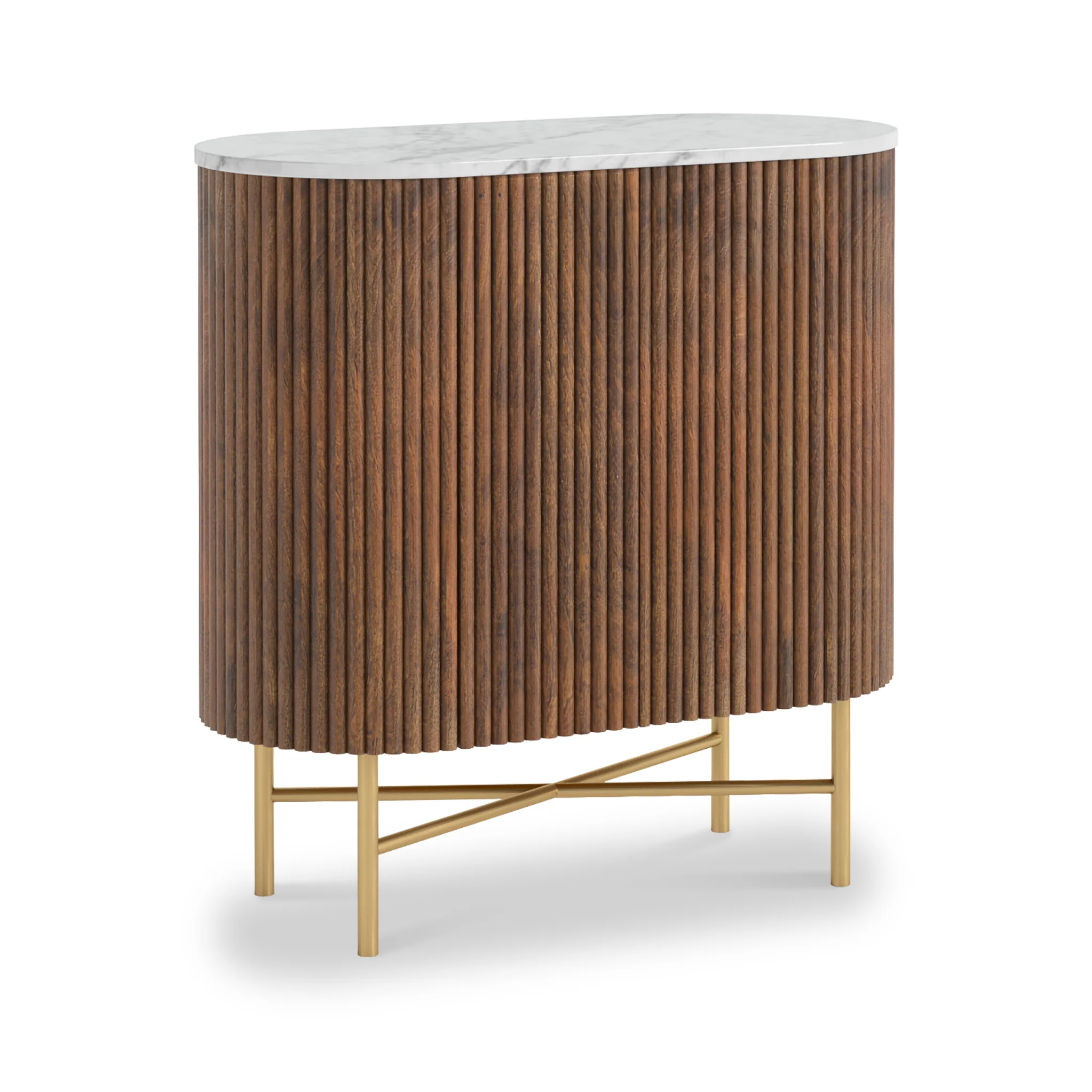 Milo Mango & Marble Fluted Mini Sideboard - Image 8