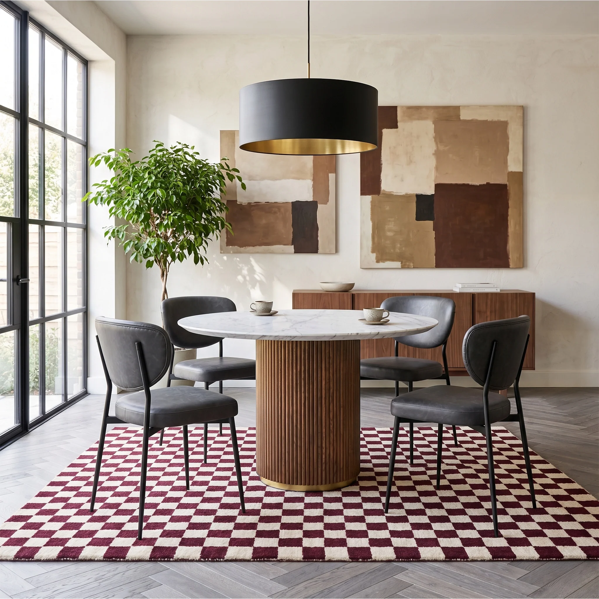 Milo Mango Round Fluted Dining Table - Image 2
