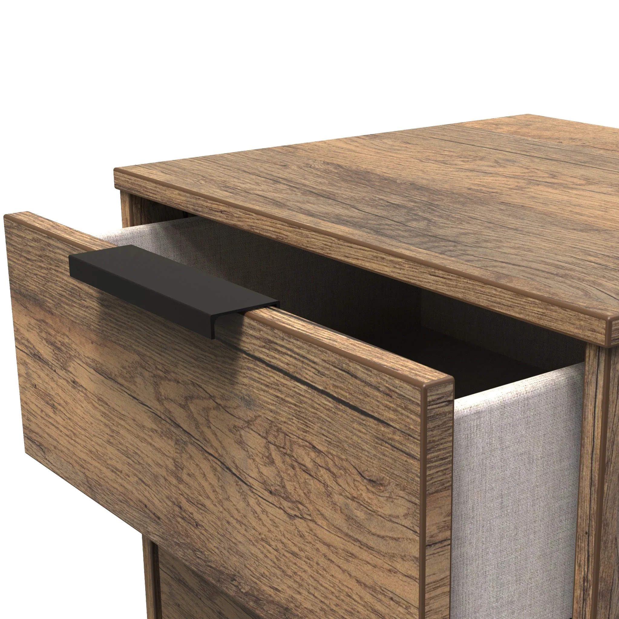 Moreno Rustic Oak 5 Drawer Tallboy - Image 3