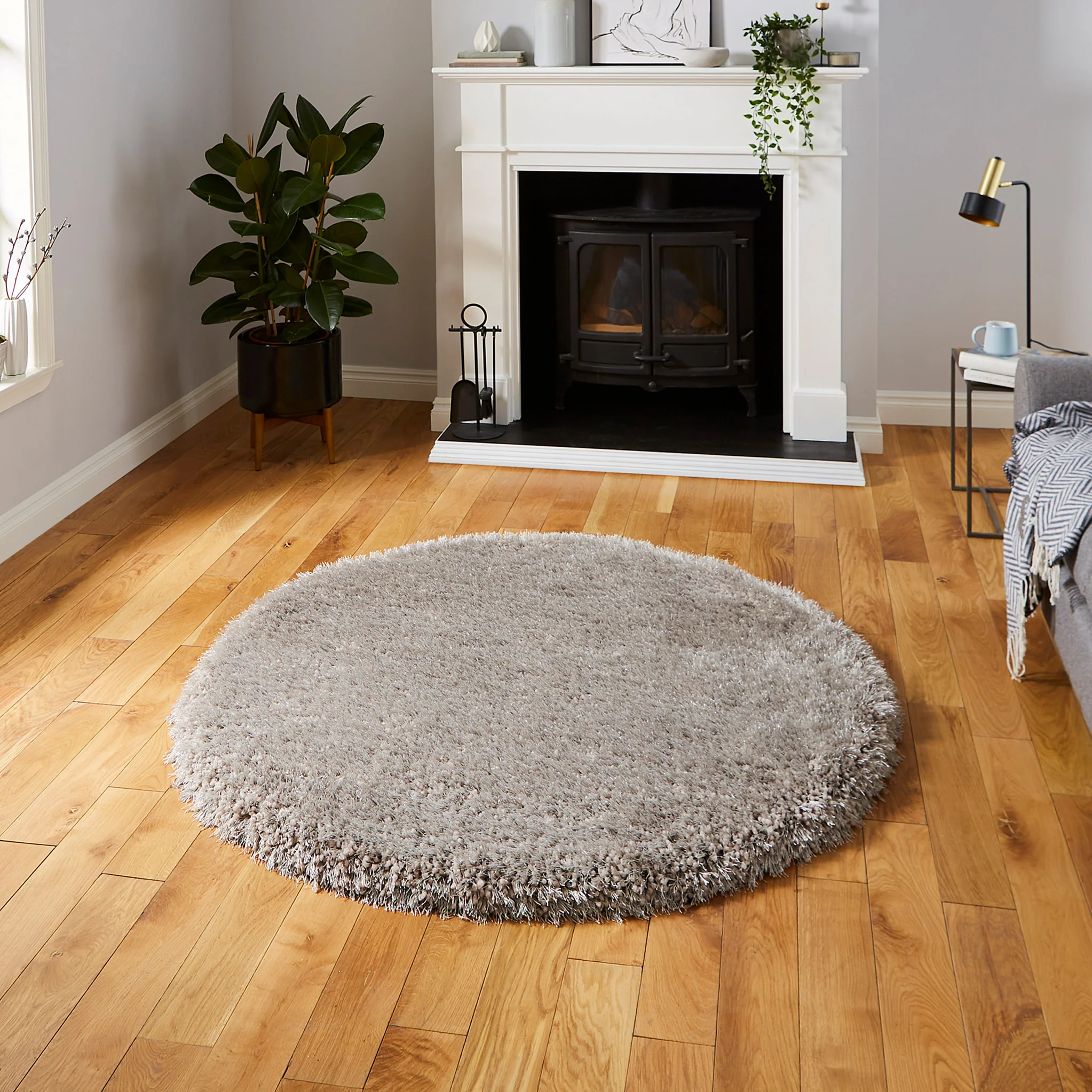 Newton Deluxe Shaggy Circular Rug - Image 2