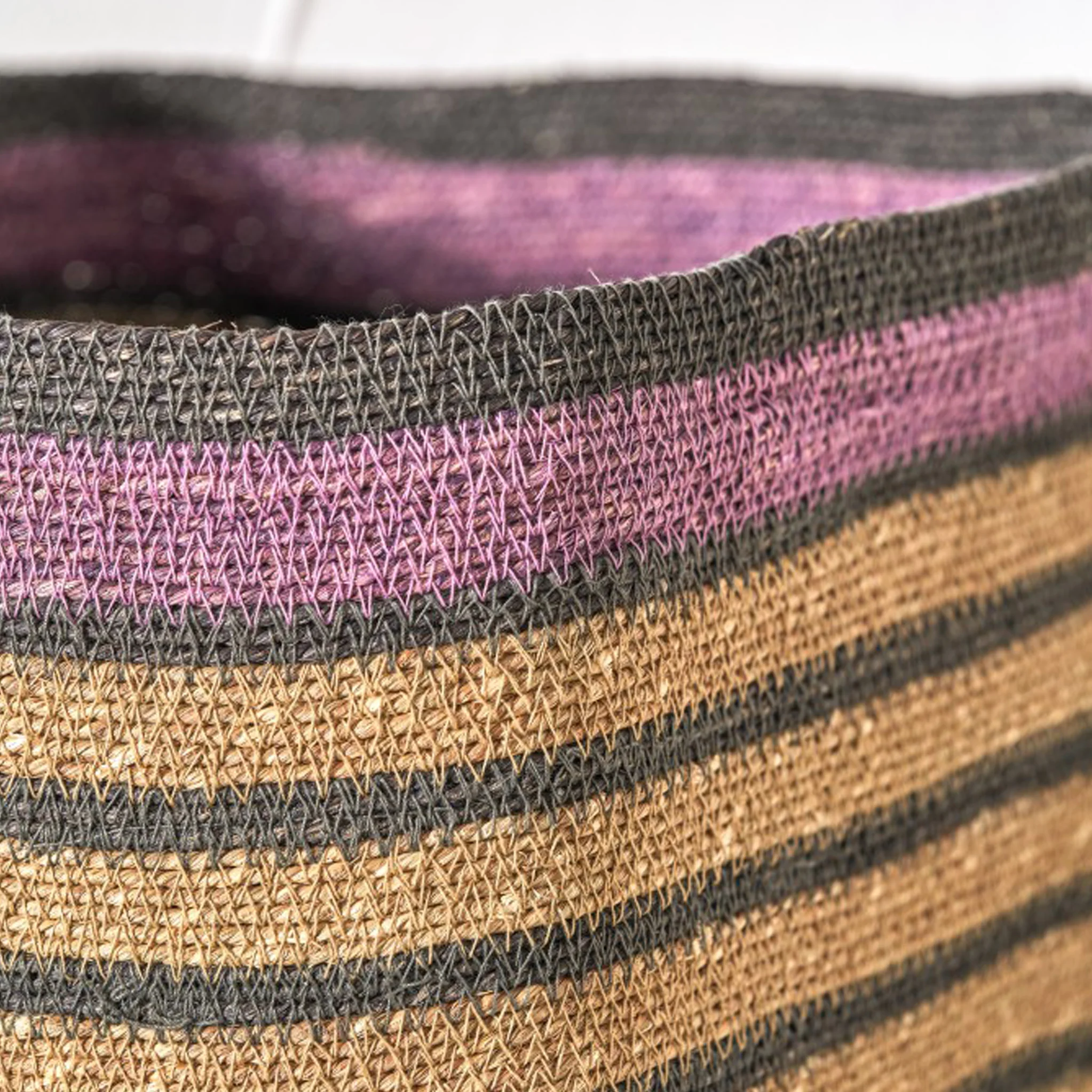 Seagrass Stripe Square Basket - Image 4