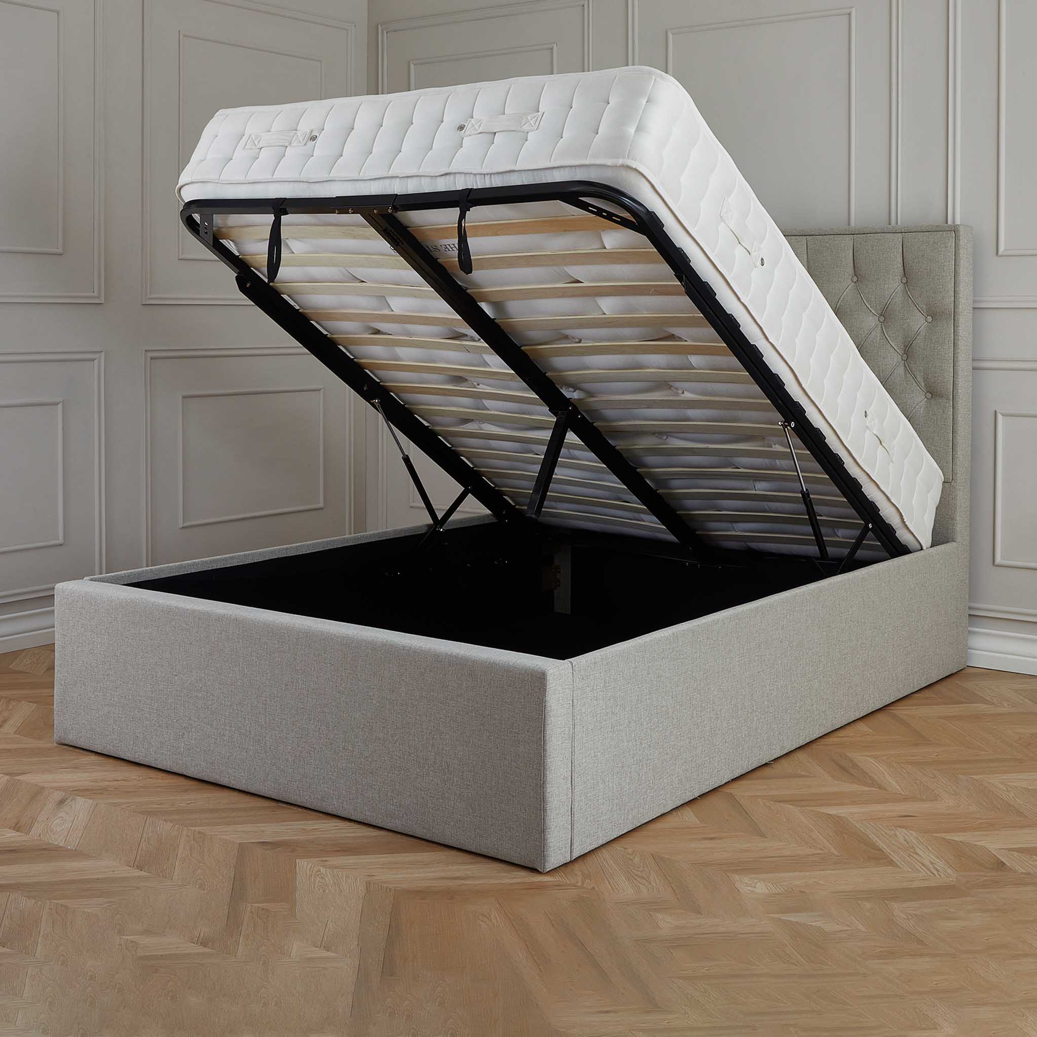 Sutton Upholstered Ottoman Storage Bed Frame - Image 19