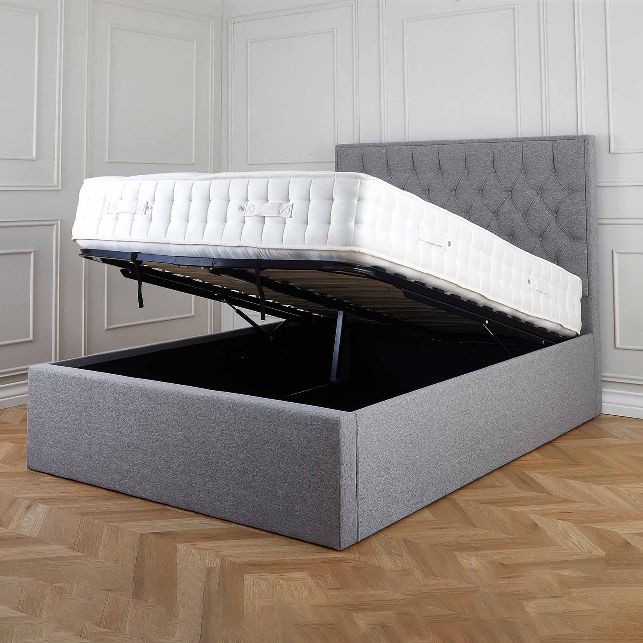 Sutton Upholstered Ottoman Storage Bed Frame - Image 6