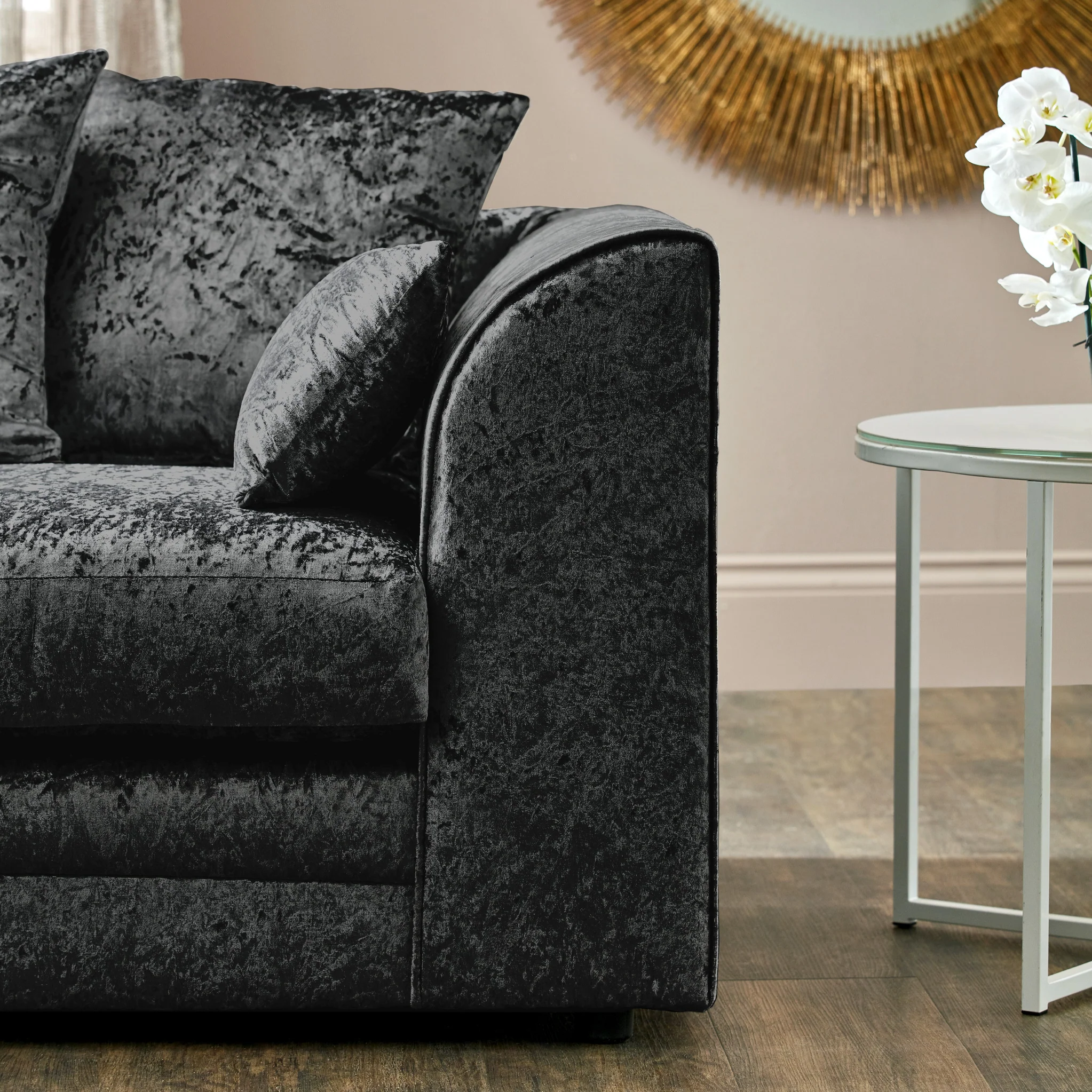Tamara Crushed Velvet 2 Seater Sofa - Image 13