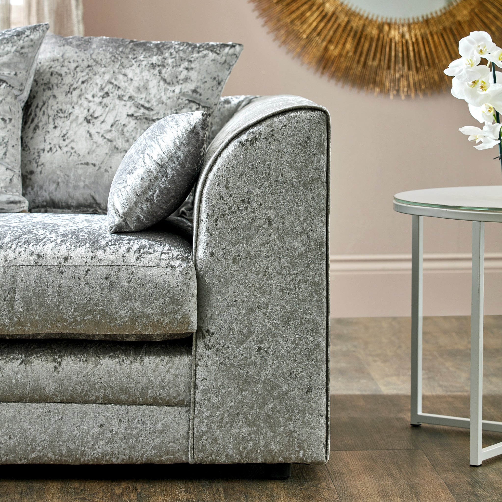Tamara Crushed Velvet 3 Seater Sofa - Image 3