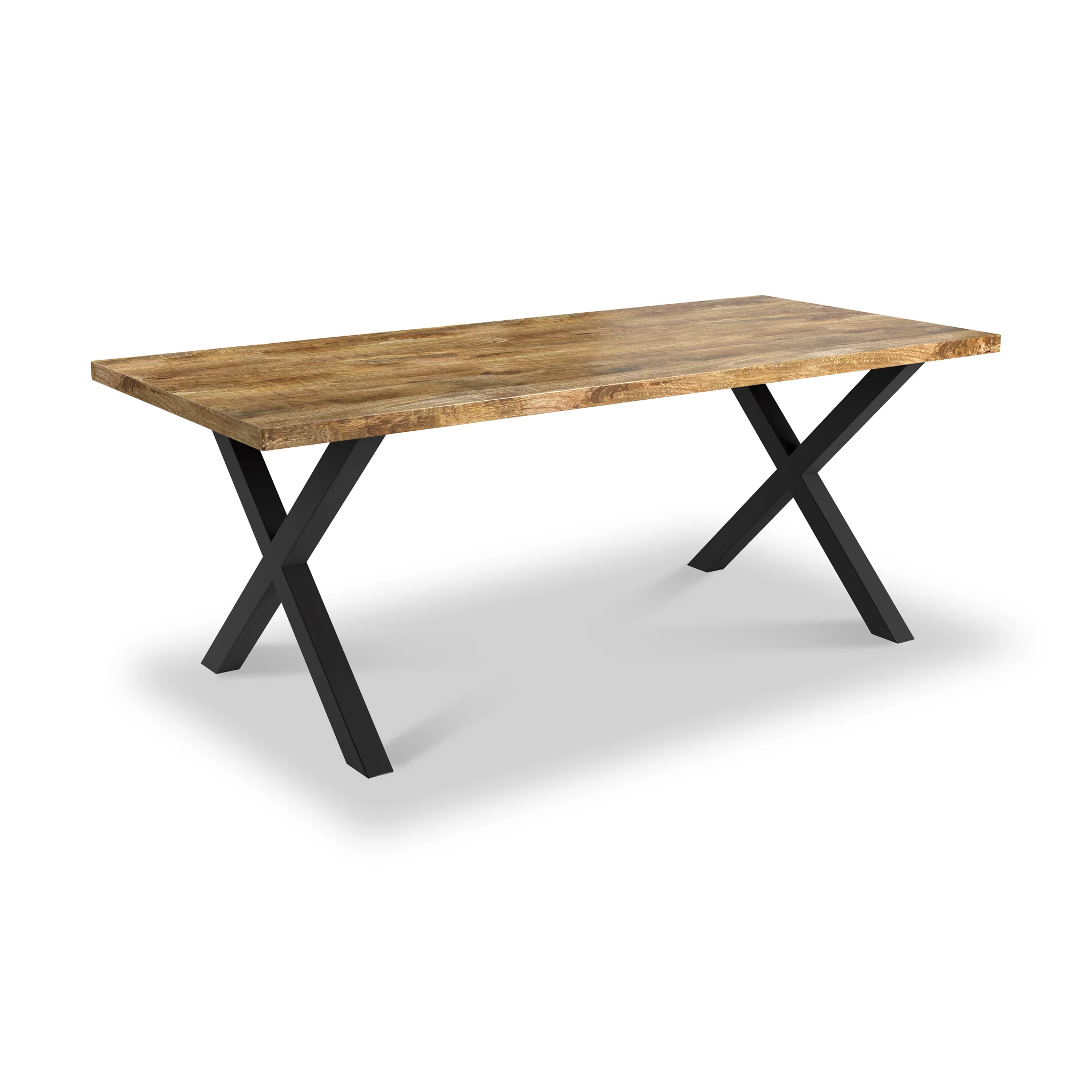 Tobiah Mango Wood 180cm Dining Table with X Leg