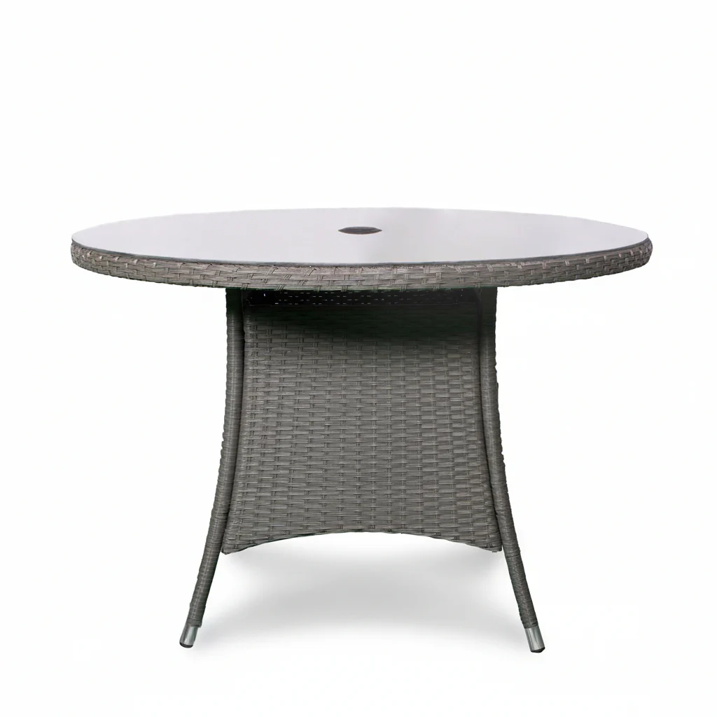 Vada 110cm 4 Seat Rattan Round Dining Set - Image 4