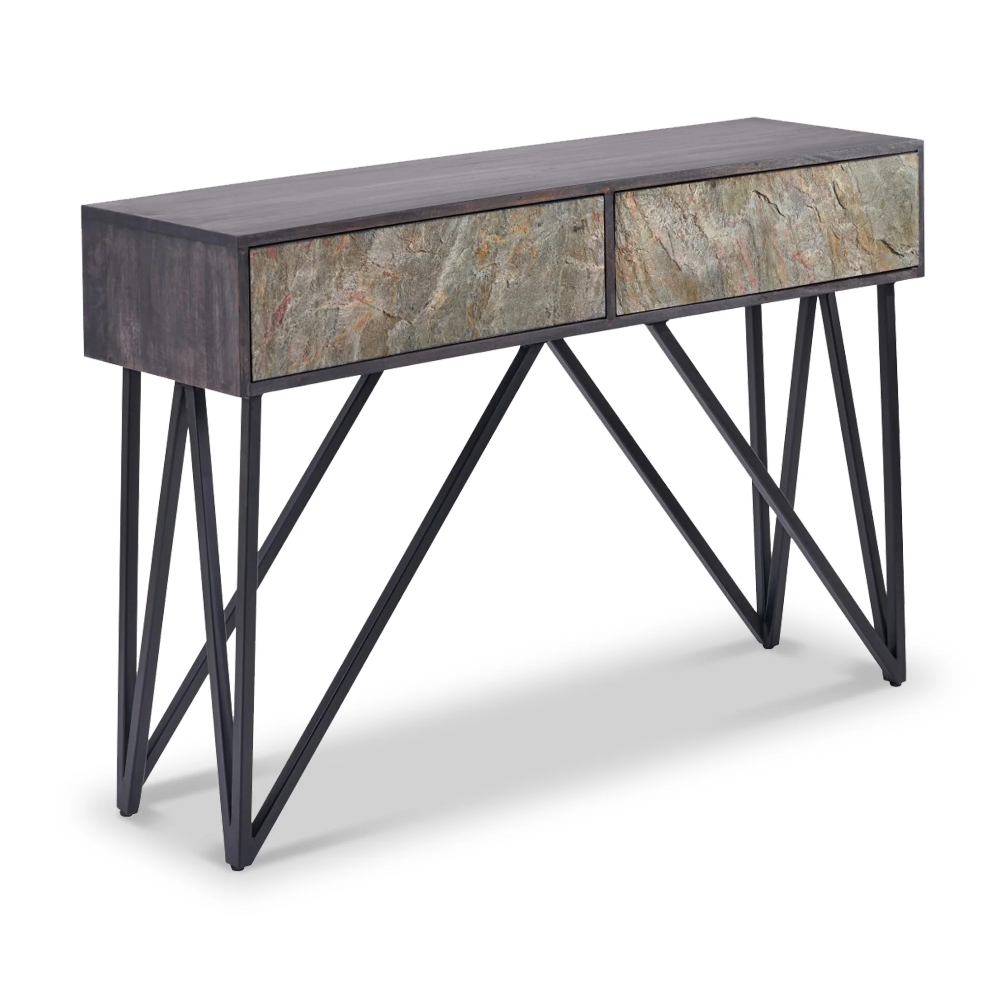 Verde Stone Effect Console Table Table